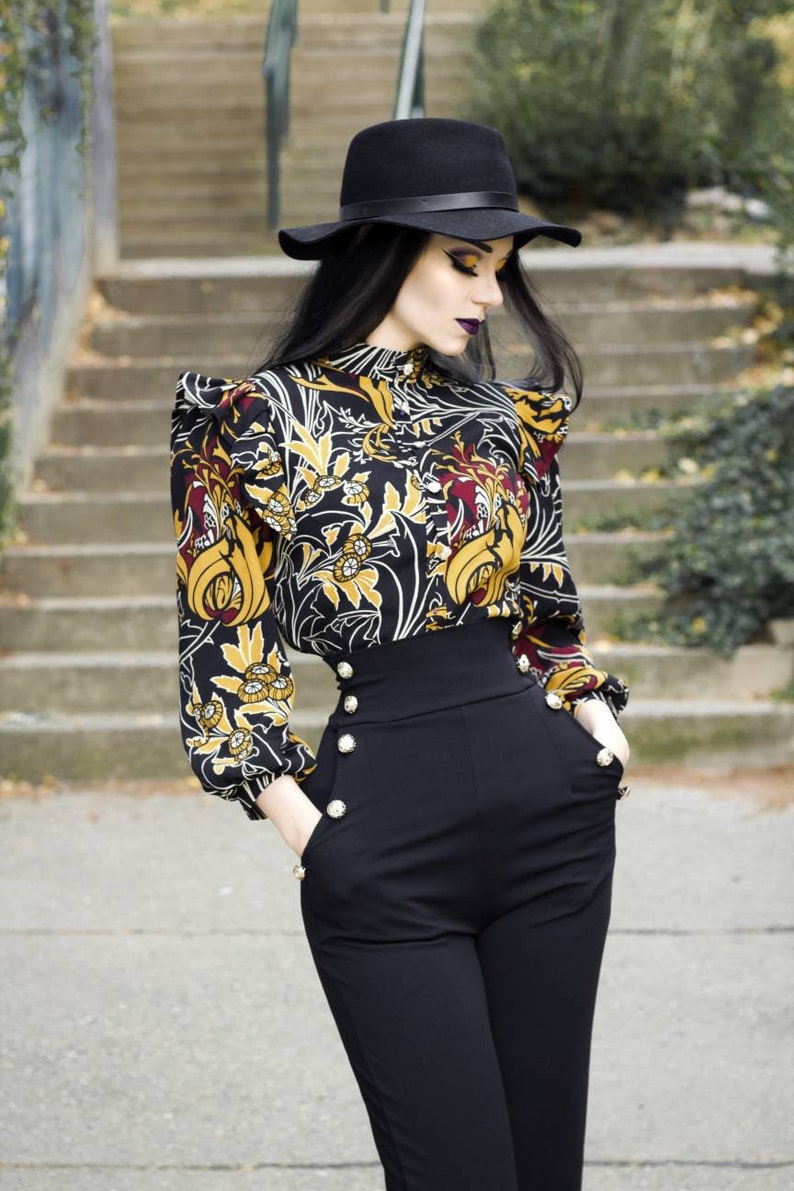 Mustard Yellow Blouse
 Mustard Yellow Blouse With Ruffles Etsy