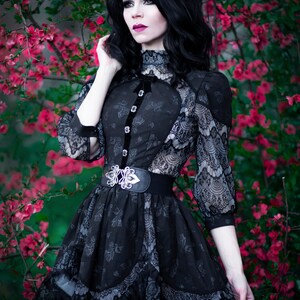 Gray Gothic Dress image 2