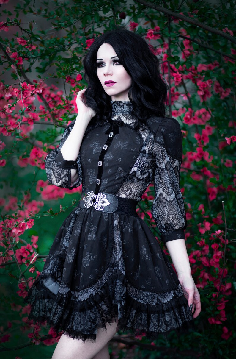 Gray Gothic Dress image 2