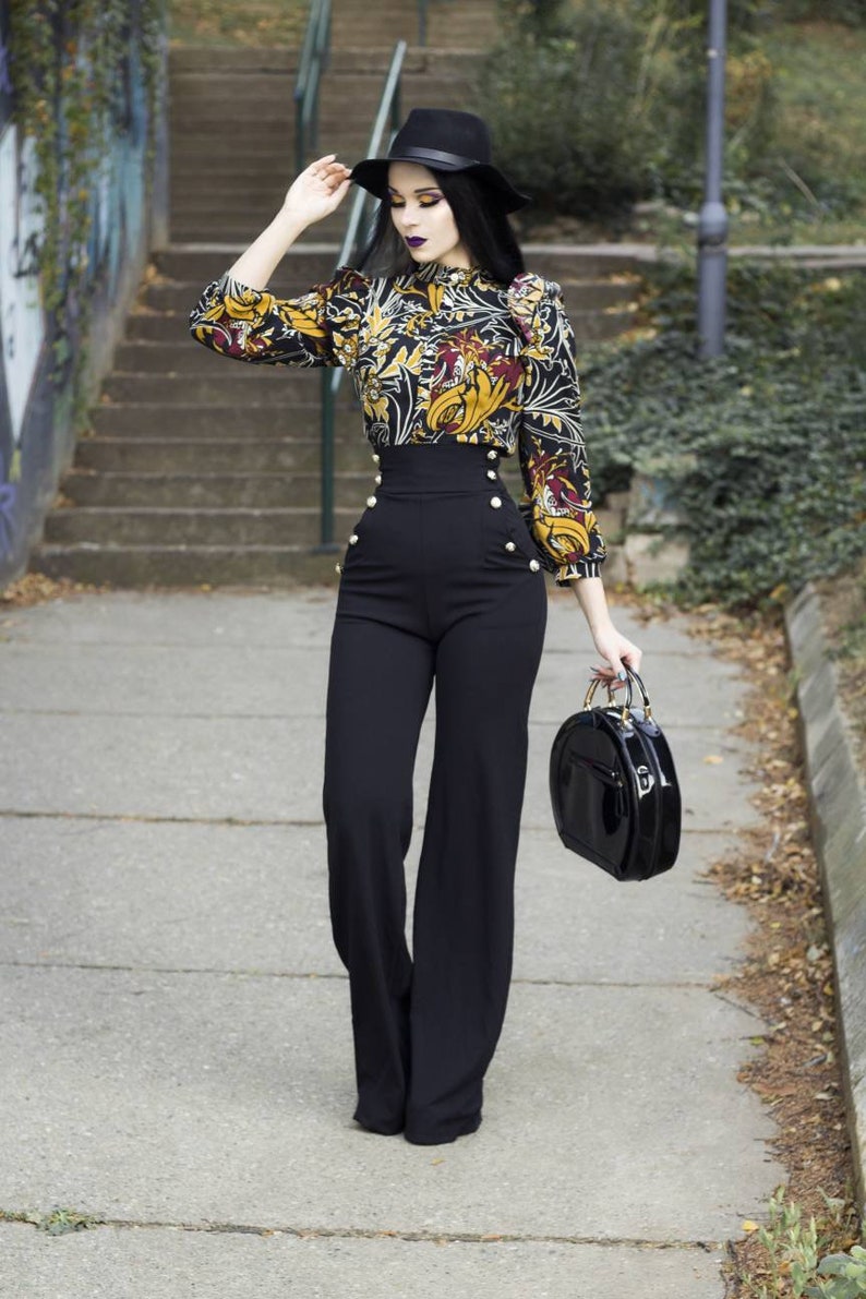 Mustard Yellow Blouse With Ruffles Etsy