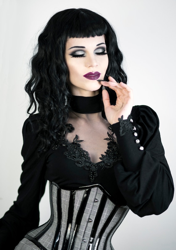 Corp goth prens de gal / pvc corset and skirt outfit
