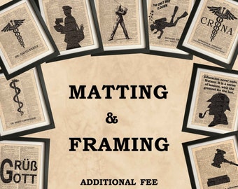 Add mat and framing to  your print. Matting and Framing