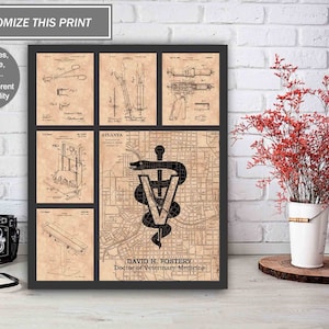 Custom Veterinarian Poster, Veterinary Wall Art, Vet Graduation Gifts