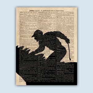 Horse Jockey Print, Horse Racing Print, Equestrian Decor