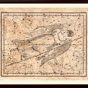 Jungfrau Konstellation Druck, astrologische Zeichen, Jungfrau Sternzeichen Druck, Astrologie Geschenke, Jungfrau Valentine Geschenk