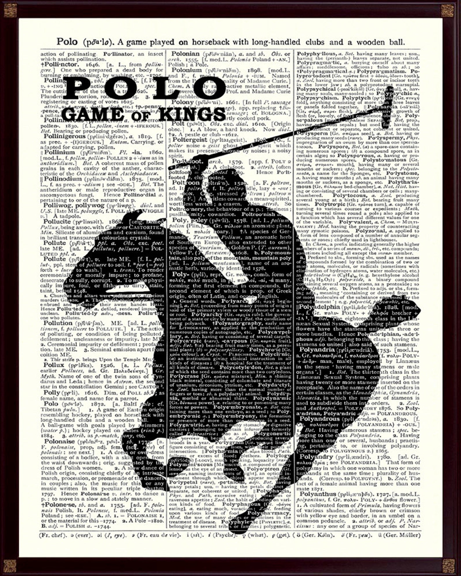 Polo Player Print Horse Polo Gift Polo Lover Wall Art Etsy