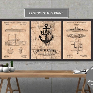 Personalized US Navy Poster, Great Lakes Naval, Navy Boot Camp,  US Navy Graduation Gift, US Navy Retirement Gift