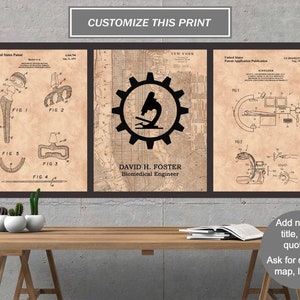Custom Biomedical Engineer Poster, Bioengineering Gift, Bioengineering Decor