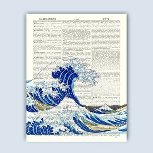 The Great Wave, Wave print, Hokusai art, Tsunami wave, Beach cottage decor, Coastal Artwork, Nautical Decor, Beach House Art, Nautical art