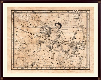 Aquarius Constellation Print, Aquarius Zodiac Print, Astrology Gifts, Aquarius Valentine gift