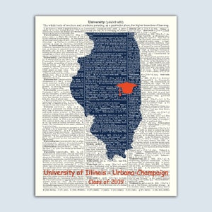 Illinois University, Urbana-Campaign Illinois University, Personalized Graduation Gift,  University Graduation Gift