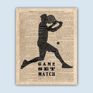 Tennis Print, Tennis Wall Art, Tennis Wall Decor, Tennis Party, Tennis Player Gift, Tennis Poster, Tennis Center Decor, Tennis Gifts