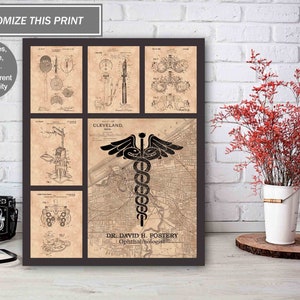 Personalized Ophthalmologist Poster, Ophthalmologist Graduation Gift, Ophthalmology Wall Art