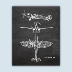 Aircraft Spitfire Mk 14E, Airplane Poster, Pilot Gifts, Airplane Print, Aircraft Art, Military Gifts