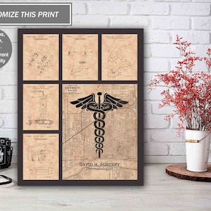 Custom Dermatologist Print, Dermatologist Graduation Gift, Dermatology Art