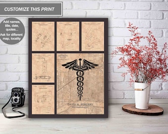 Impresión personalizada de dermatólogo, regalo de graduación de dermatólogo, arte dermatológico