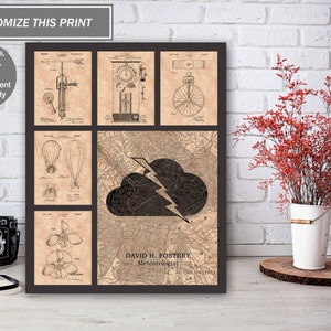 Custom Meteorologist Poster, Meteorology Gift, Meteorologist Art
