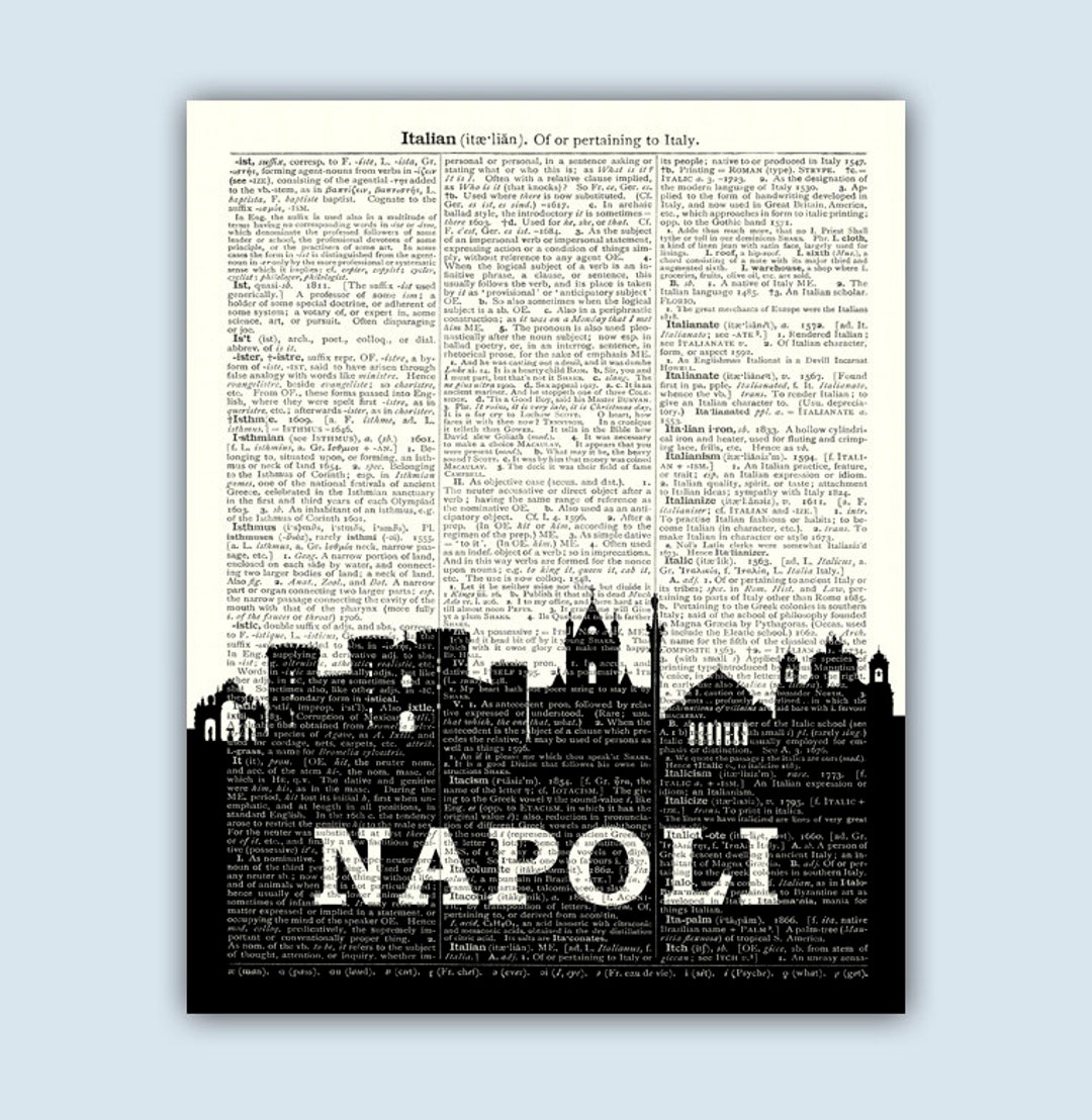Naples Italy Skyline, Naples Wall Art, Naples Wall Decor, Naples Italy
