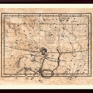 Schütze Konstellation Druck, Astronomie Dekor, Konstellation Karte, Schütze Druck, Schütze Valentinstag Geschenk