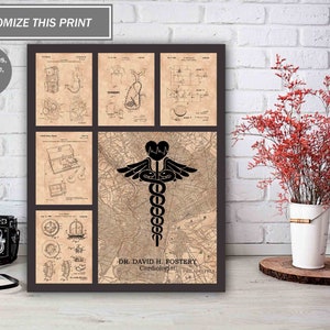 Aangepaste cardioloogposter, cadeau cardiologie afgestudeerde, cadeau hartarts