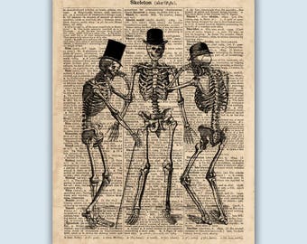 Skeleton Art Print, Anatomy Print, Skeleton Poster, Human Skeleton Print, Anatomical Poster, Anatomy Art