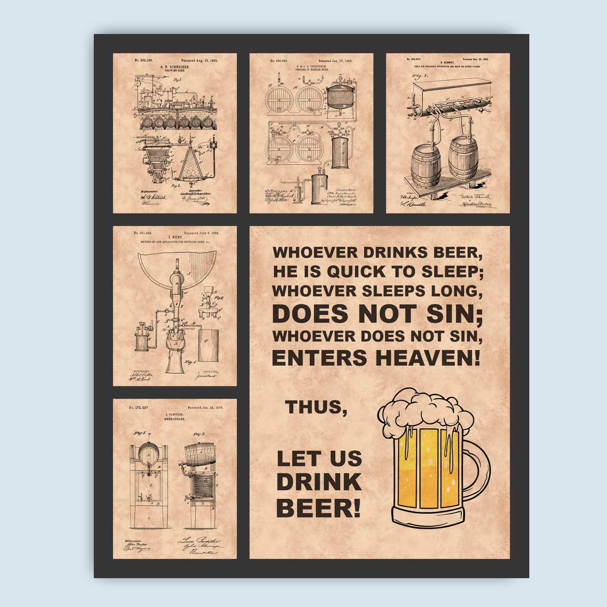 Beer Quote Poster Brewery Decor Ideas Beer Lover Gift Etsy