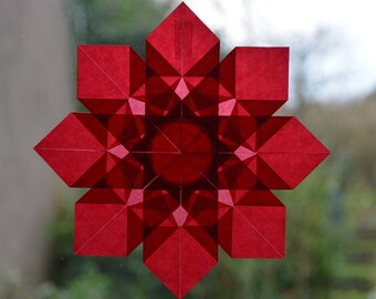 Window star Waldorf light decoration - Rose