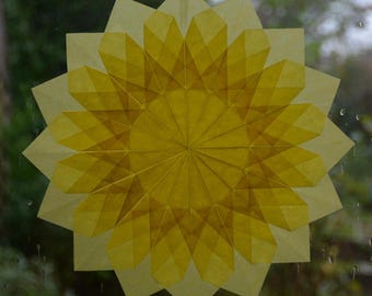 Window star Waldorf light window decoration - Sunflower
