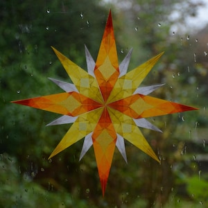 Decorazione luminosa Waldorf a forma di stella per finestra - Olivello spinoso