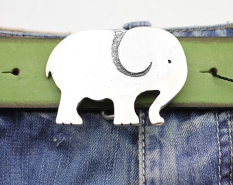 Gürtelschnalle Elefant gold