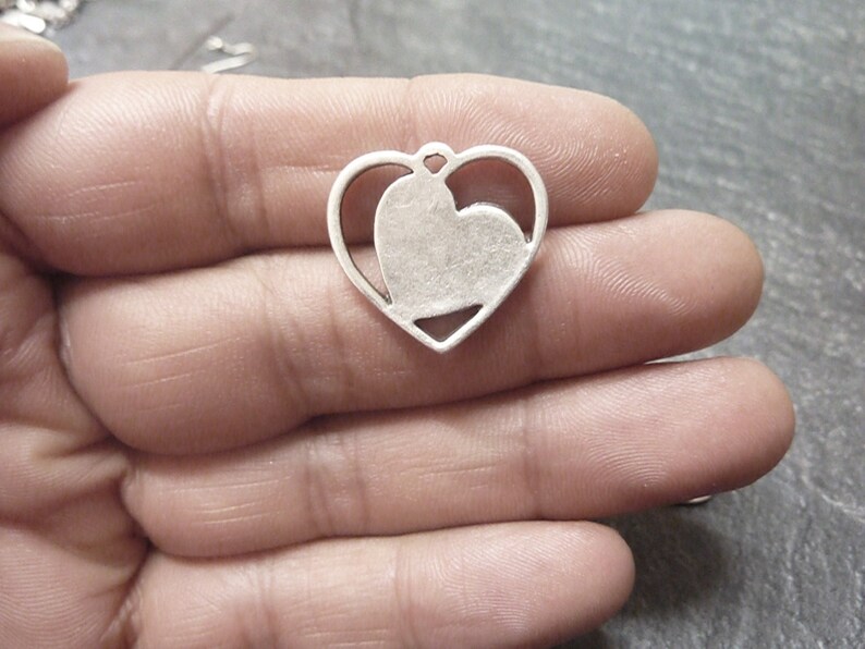 Made in Europa Hiqu Quality pendant 10 pcs HEART pendant ZM237