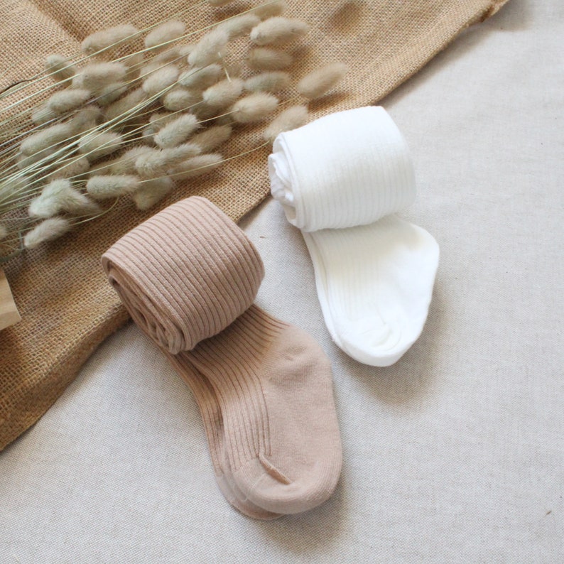 Children/'s Ribbed Cotton Blend Tights