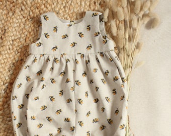 Bumble Bee, Cotton Romper. Sizes 0-4 years.