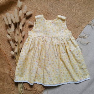 Springtime, chick, Easter chick cotton dress. 0-6 years. image 1