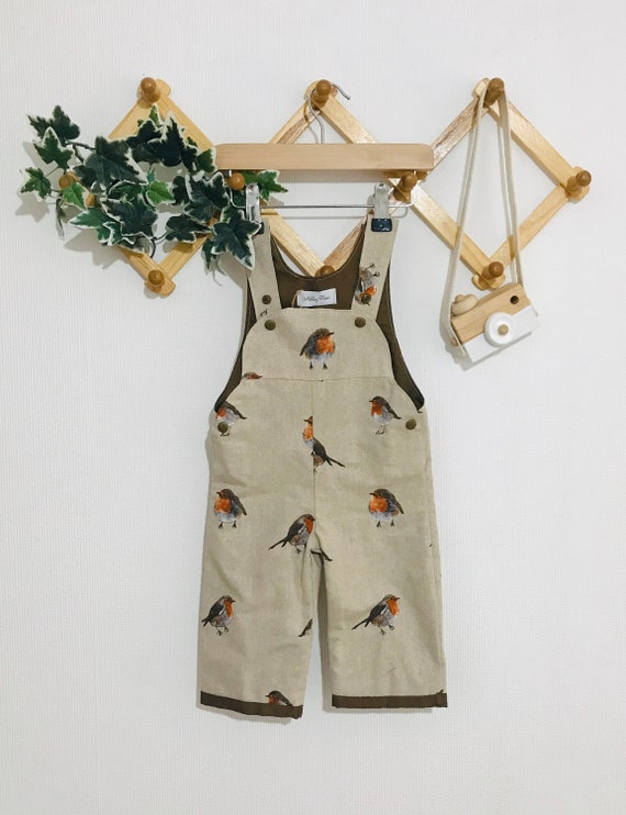 linen look dungarees