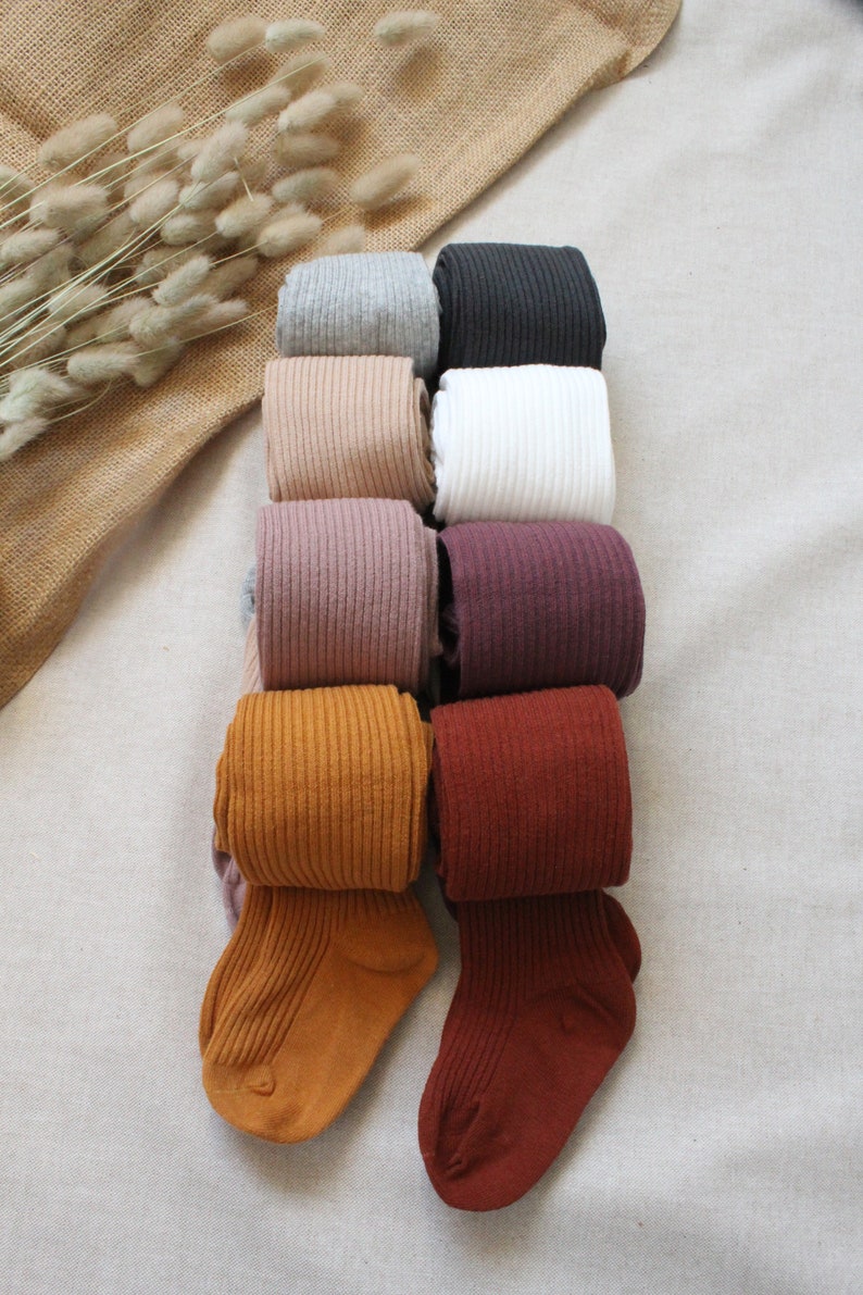Children/'s Ribbed Cotton Blend Tights