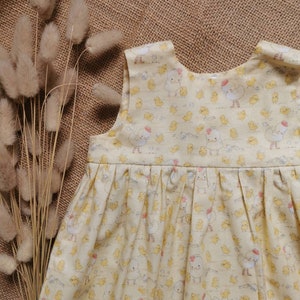 Springtime, chick, Easter chick cotton dress. 0-6 years. image 2