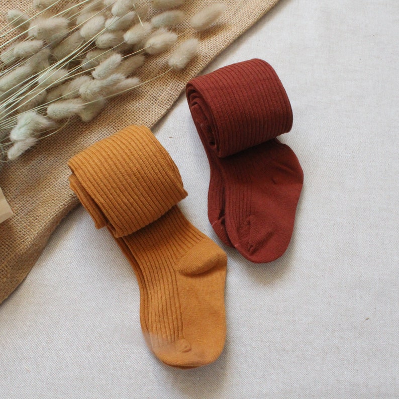 Children/'s Ribbed Cotton Blend Tights