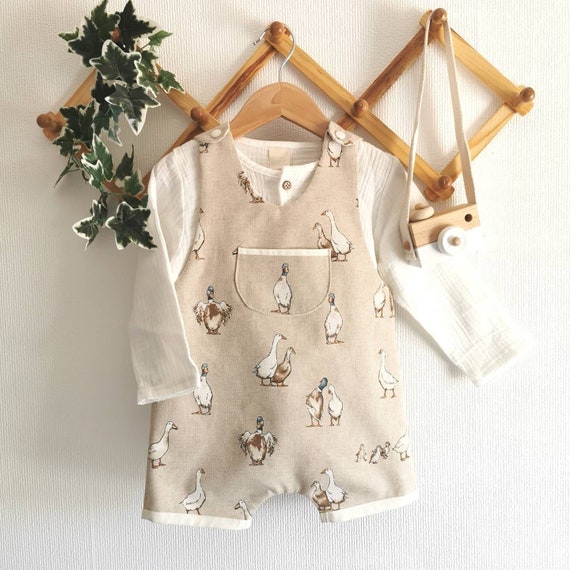 linen look dungarees