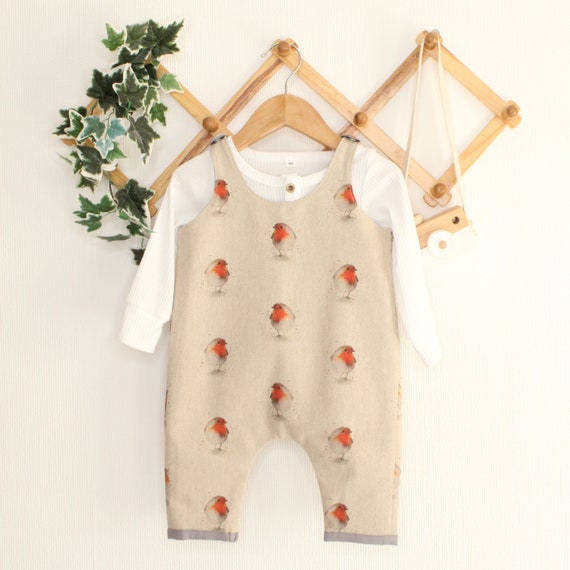 linen look dungarees