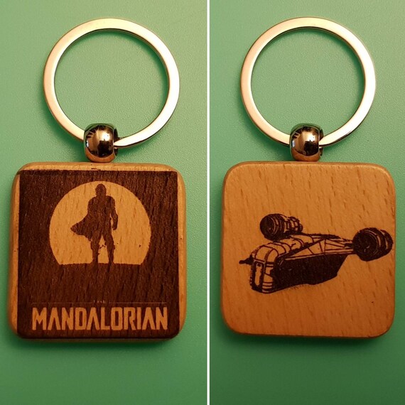 MANDALORIAN Keychain 2 Faces Etsy