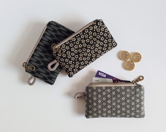 Mini pochette, porte-monnaie, noir