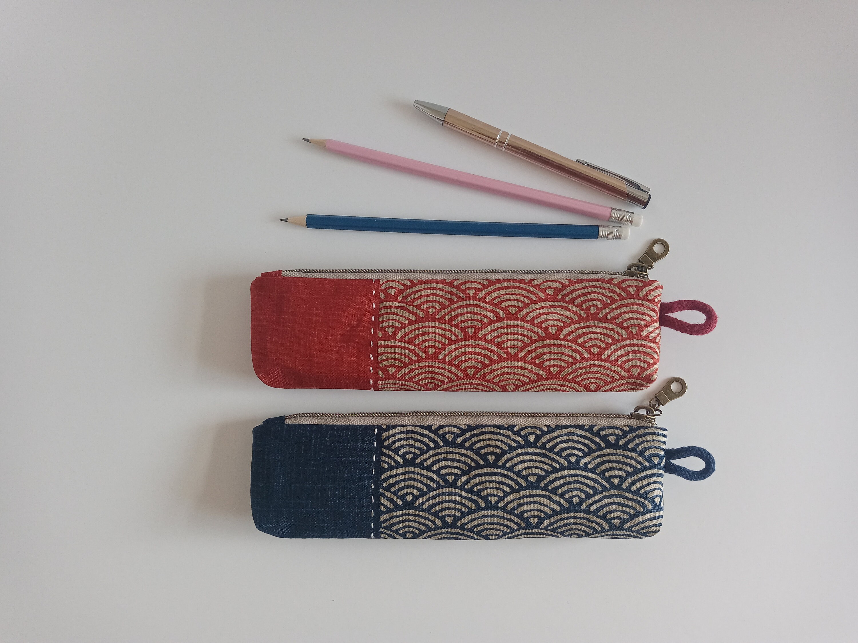 Japanese Wave Pencil Case Etsy