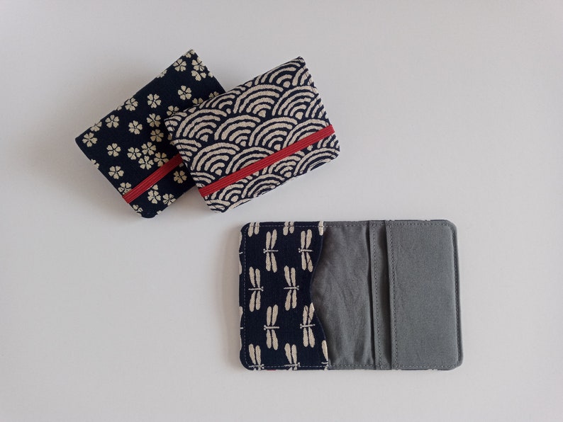 Minimalist Card Wallet, Japanese Indigo image 3