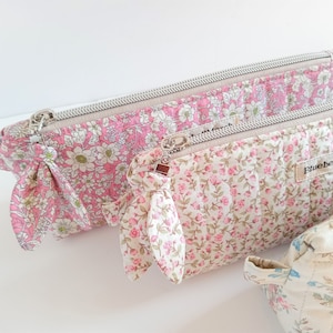 Quilted Zipper Pouch, Floral image 3