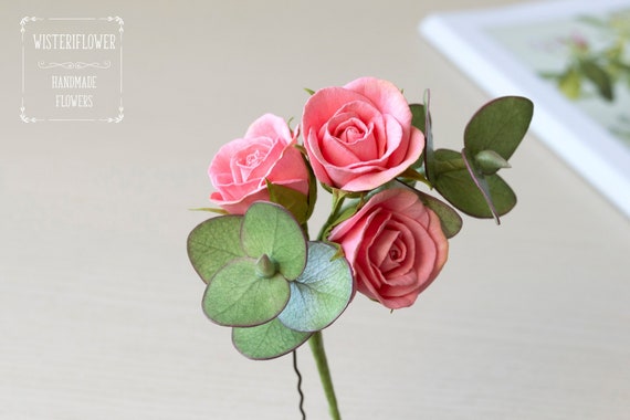 Flower Hair Pin Floral Hair Piece Outdoor Wedding Hair Flower Etsy