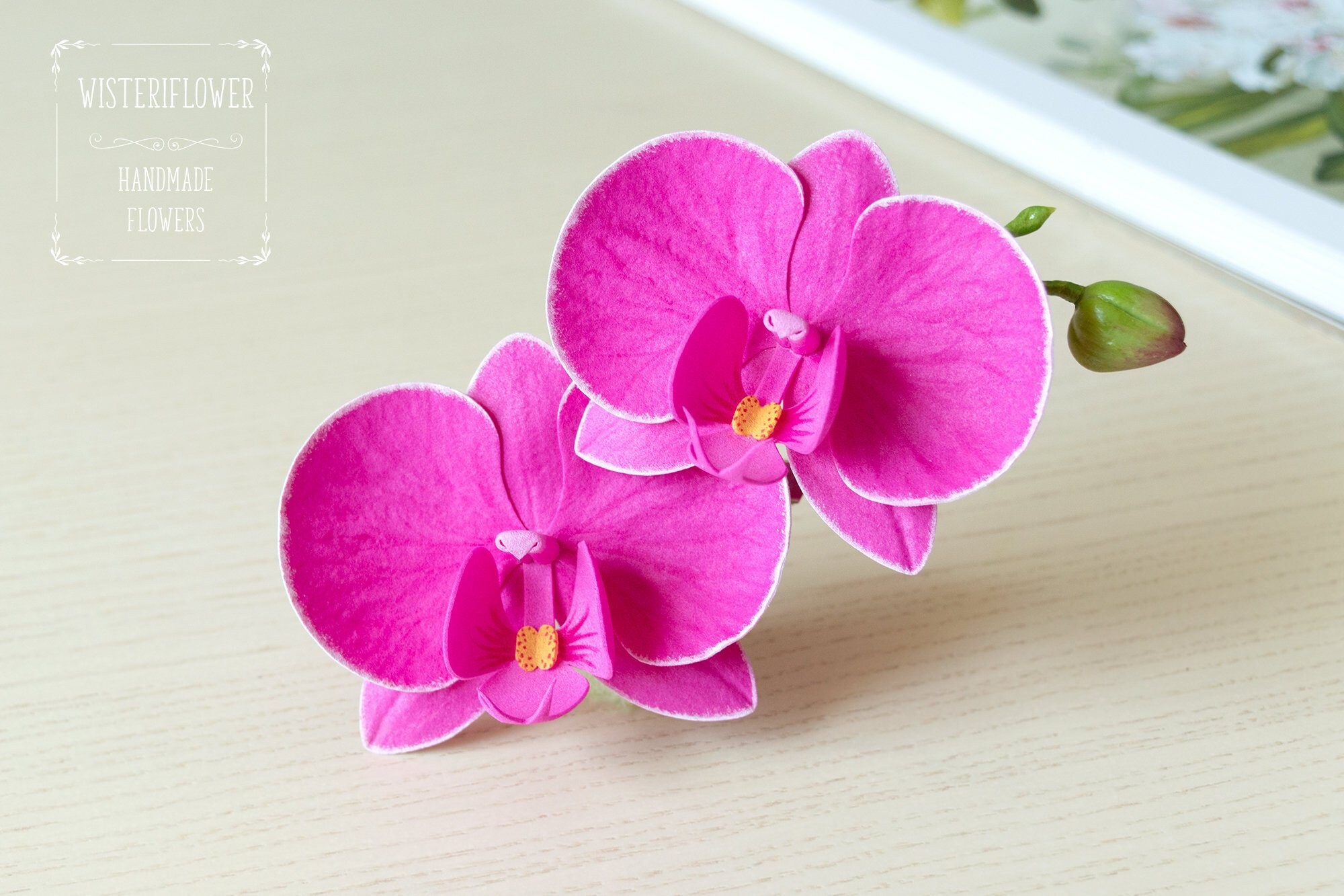 orchid hair clip