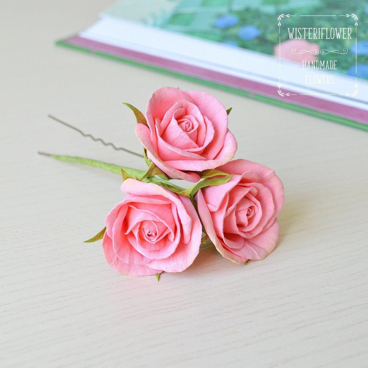 Pink Rose Hair Pin Hair Flower Small Roses Bridal Hair Piece - Etsy Israel Pink Rose Hair Pin Hair Flower Small Roses Bridal Hair Piece - Etsy Israel