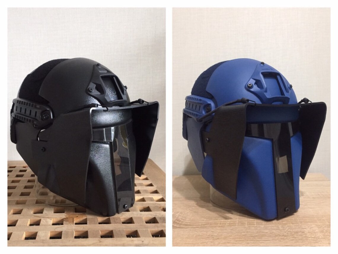 Mandalorian airsoft helmet with sunshield | Etsy