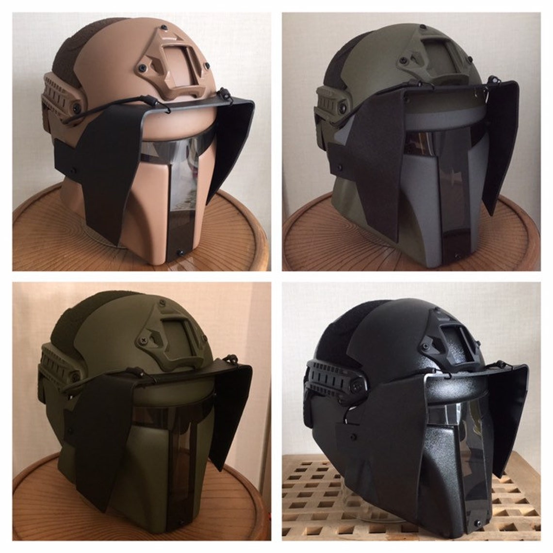 Mandalorian airsoft helmet with sunshield Etsy